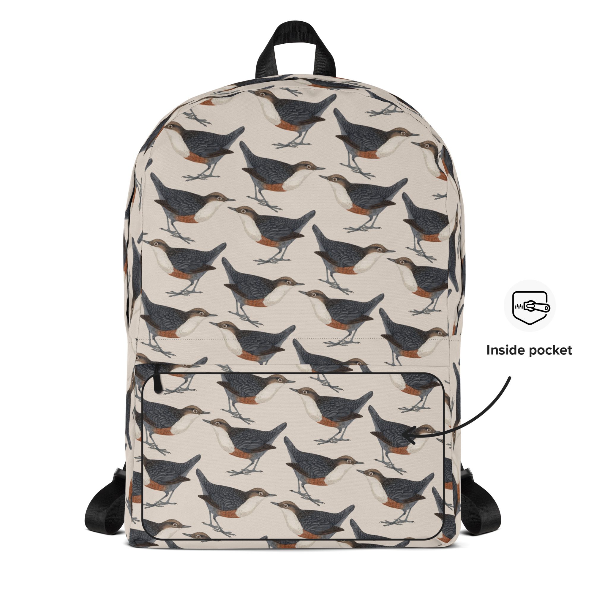 Backpack with Laptop Pocket - Dipper Birdwatching Collection