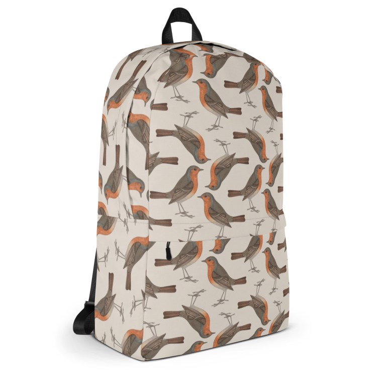 Backpack with Laptop Pocket - Robin Birdwatching Collection