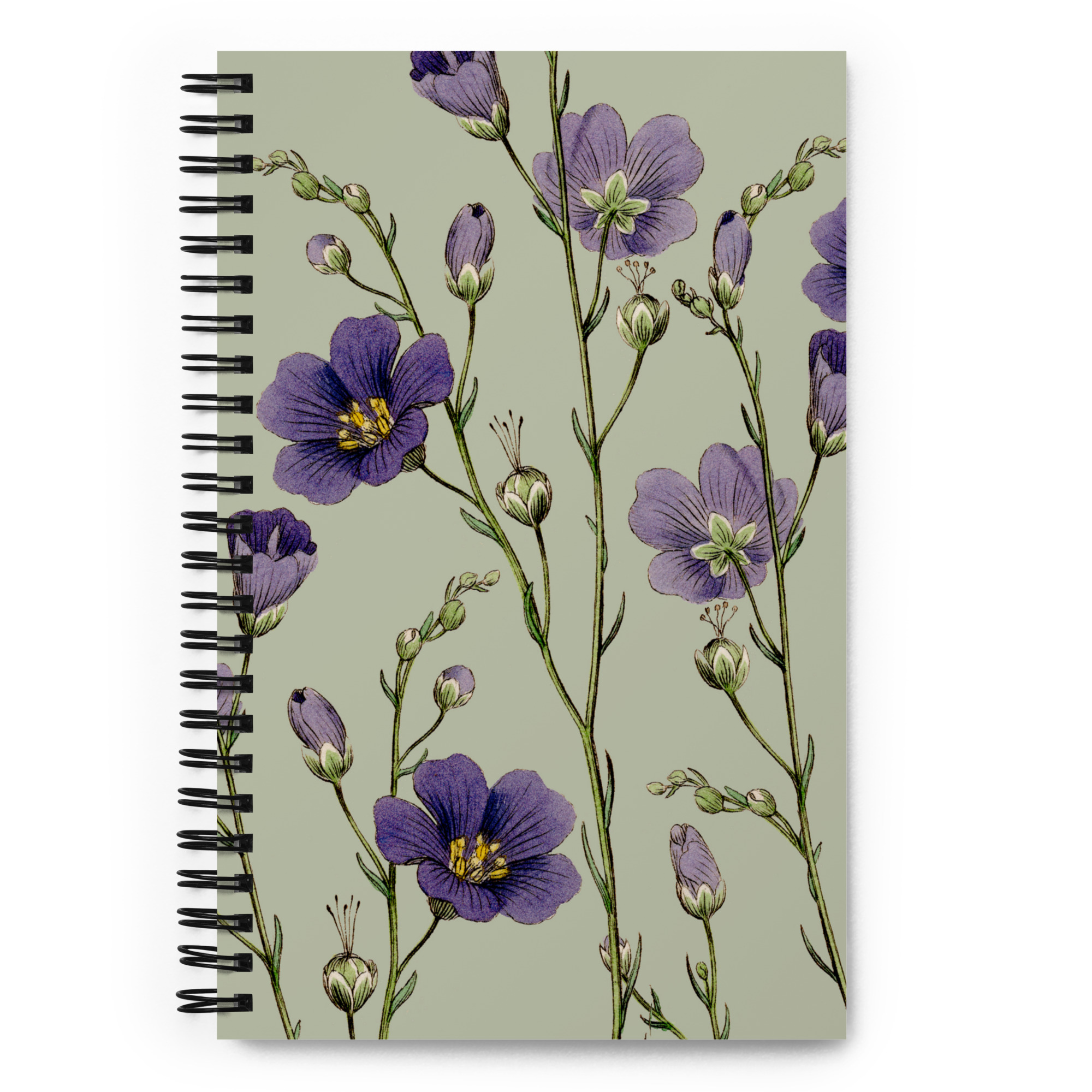 Spiral-Bound Journal - Violet Linum Gardening Collection