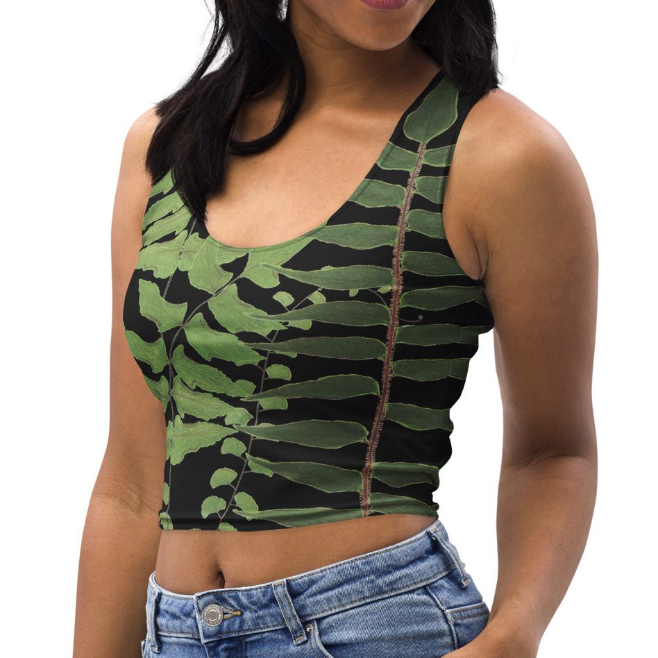 Cropped Tank Top Crop Top - Woodland Fern Hiking Collection