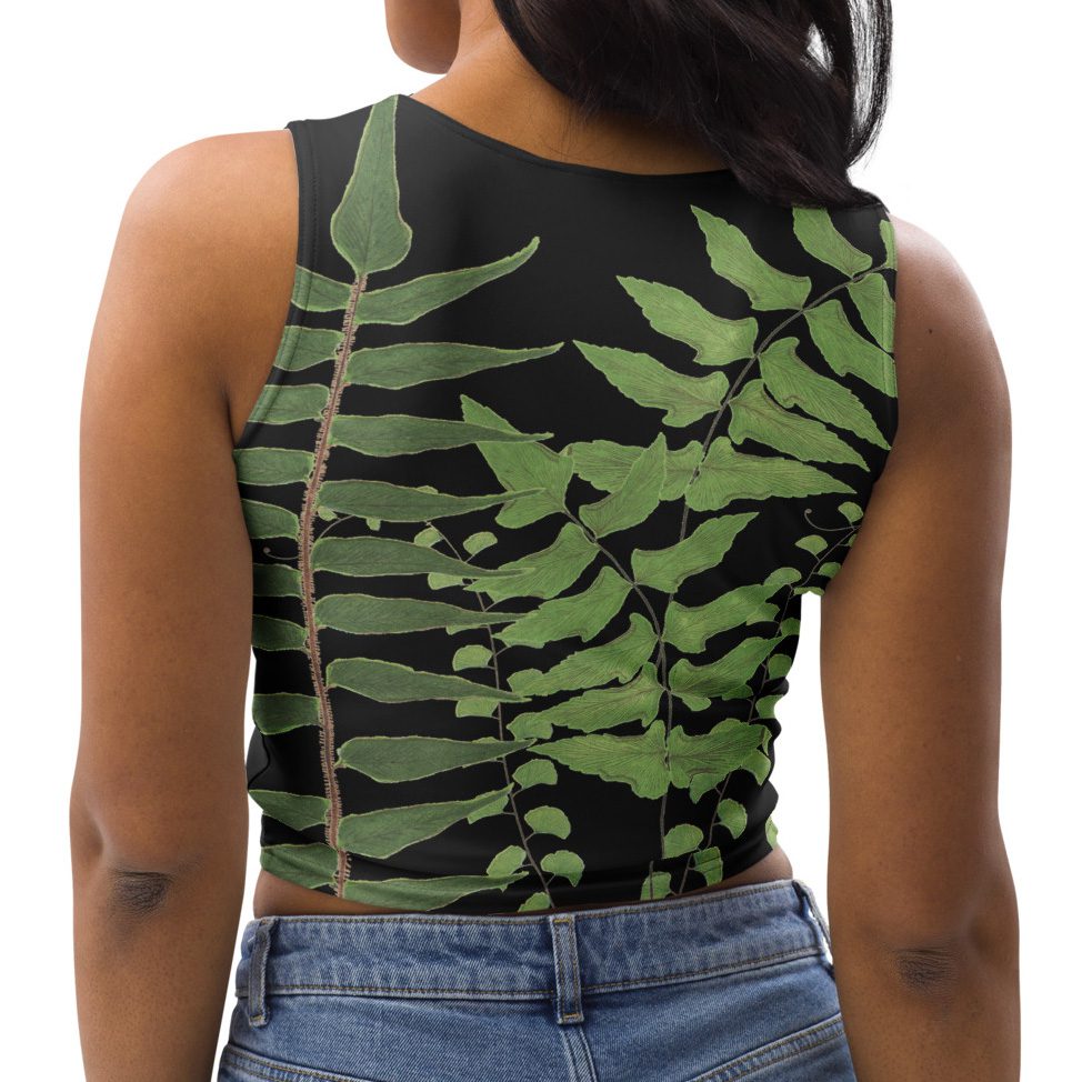 Cropped Tank Top Crop Top - Woodland Fern Hiking Collection