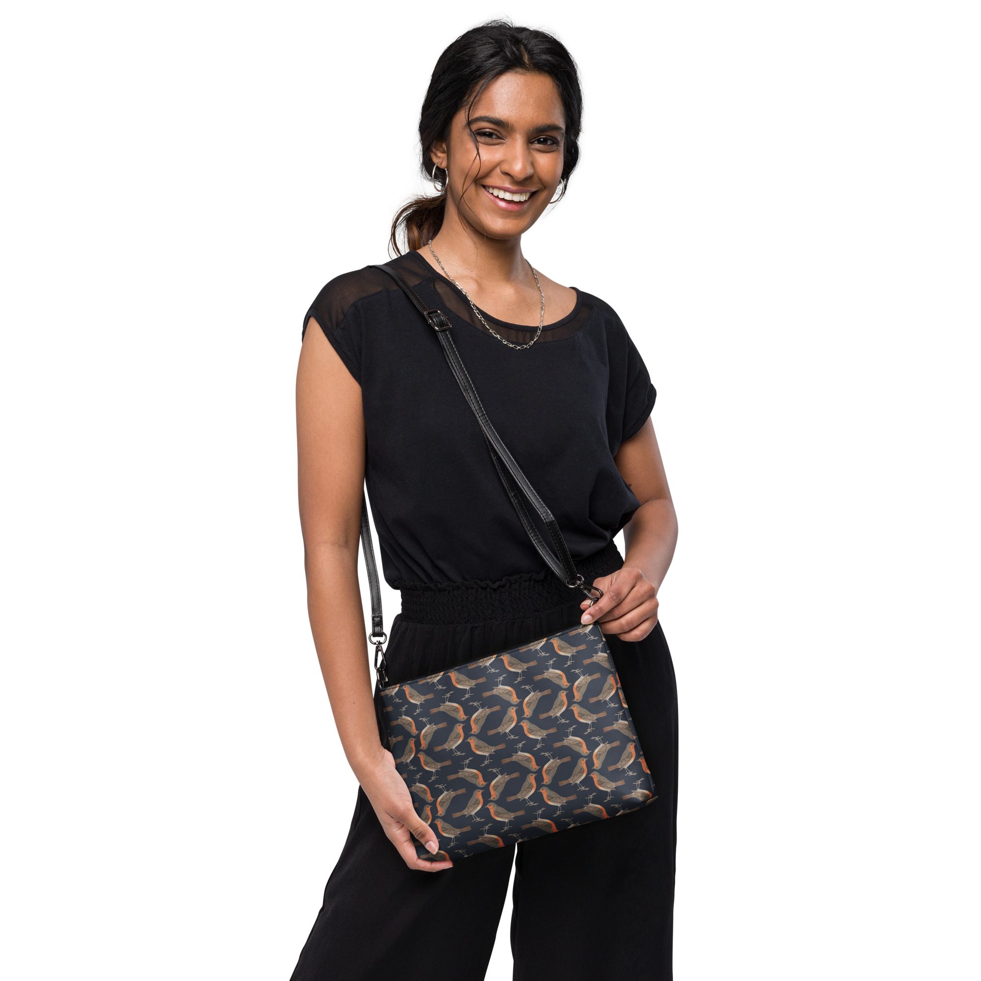 Crossbody Bag - Robin Birdwatching Collection - Navy