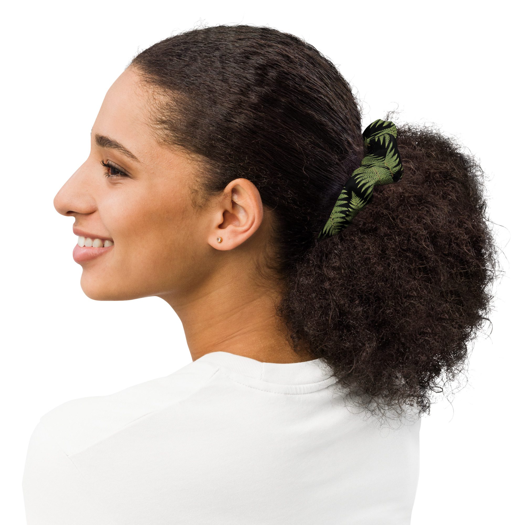 Recycled Scrunchie Hair Tie - Greenleaf Fern Hiking Collection