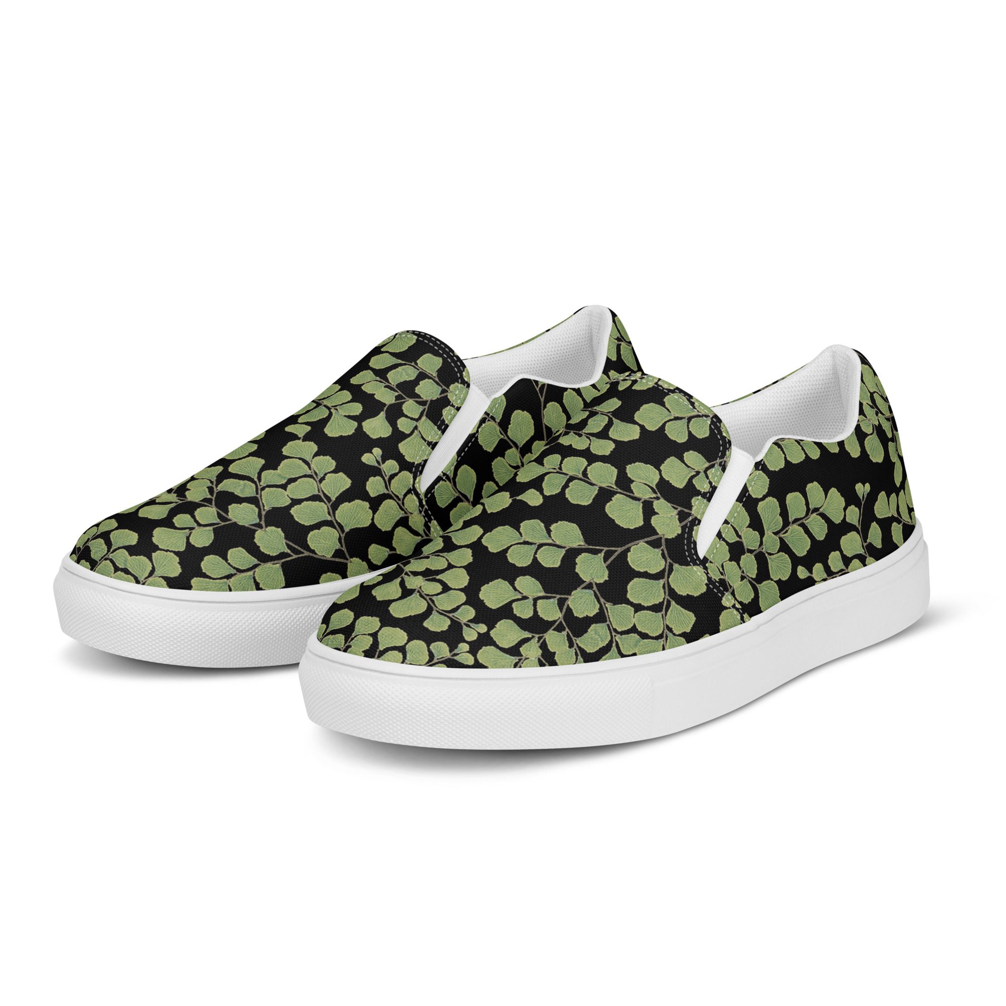 Women’s Slip-On Canvas Shoe - Maidenhair Fern Hiking Collection - Black