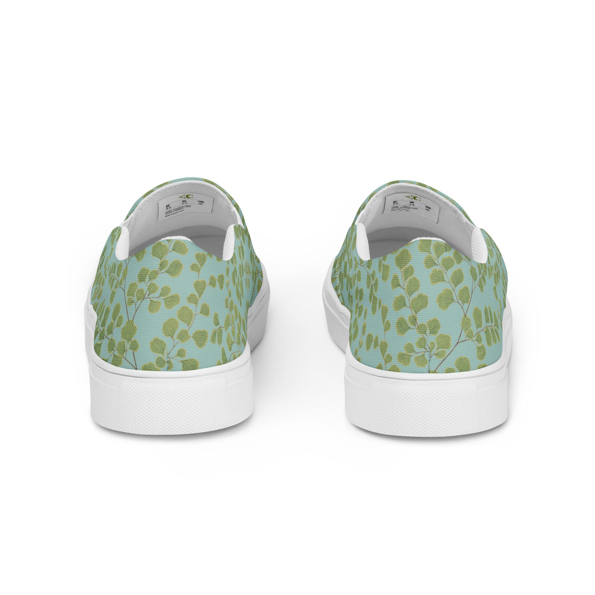 Women’s Slip-On Canvas Shoe - Maidenhair Fern Hiking Collection - Light Blue