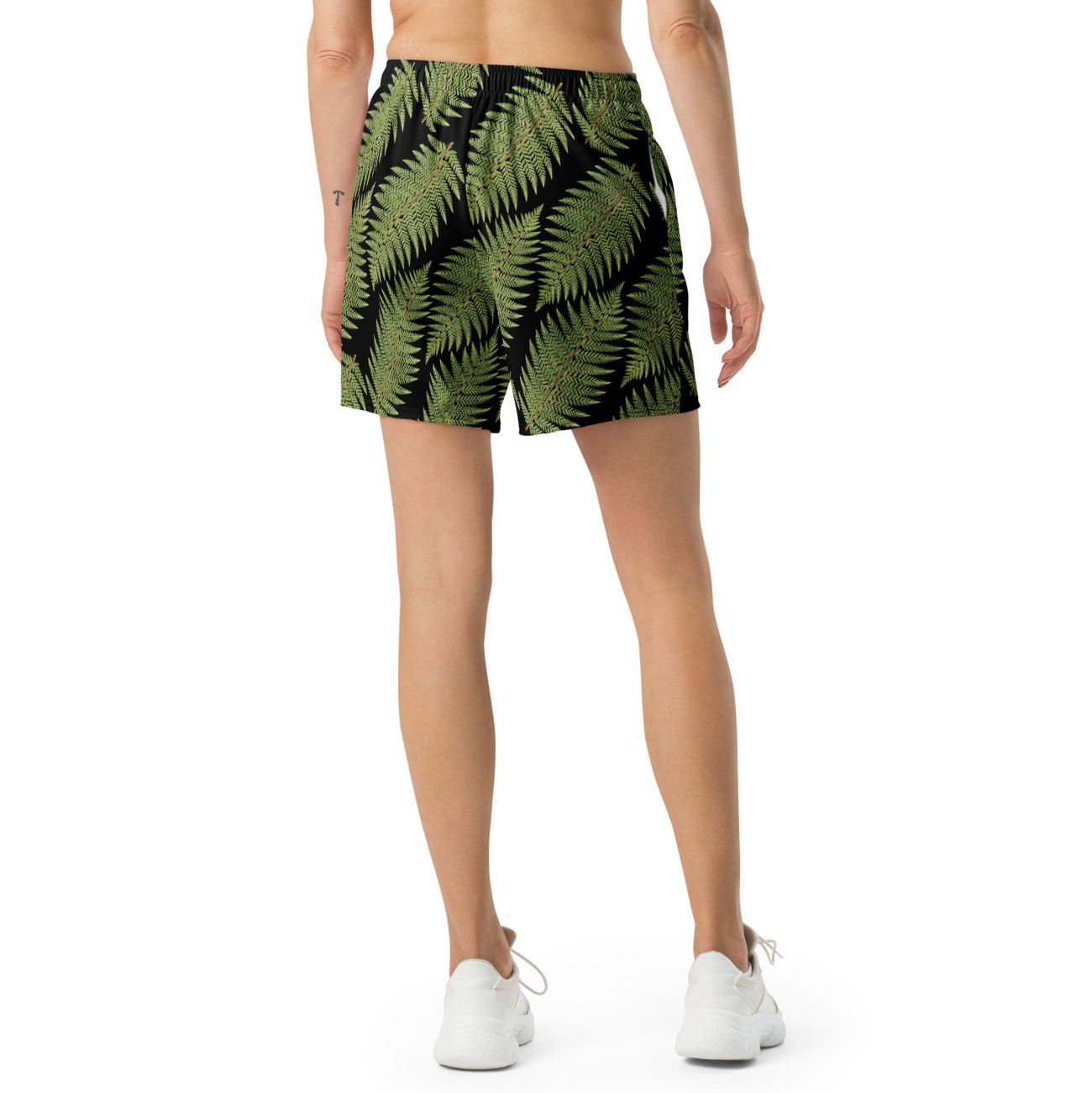 Recycled Unisex Athletic Shorts - Greenleaf Fern Hiking Collection