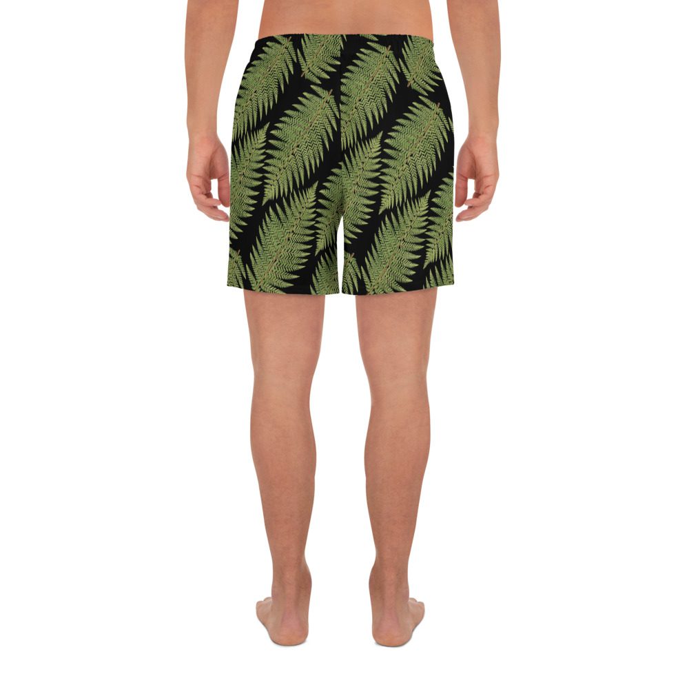 Recycled Unisex Athletic Shorts - Greenleaf Fern Hiking Collection