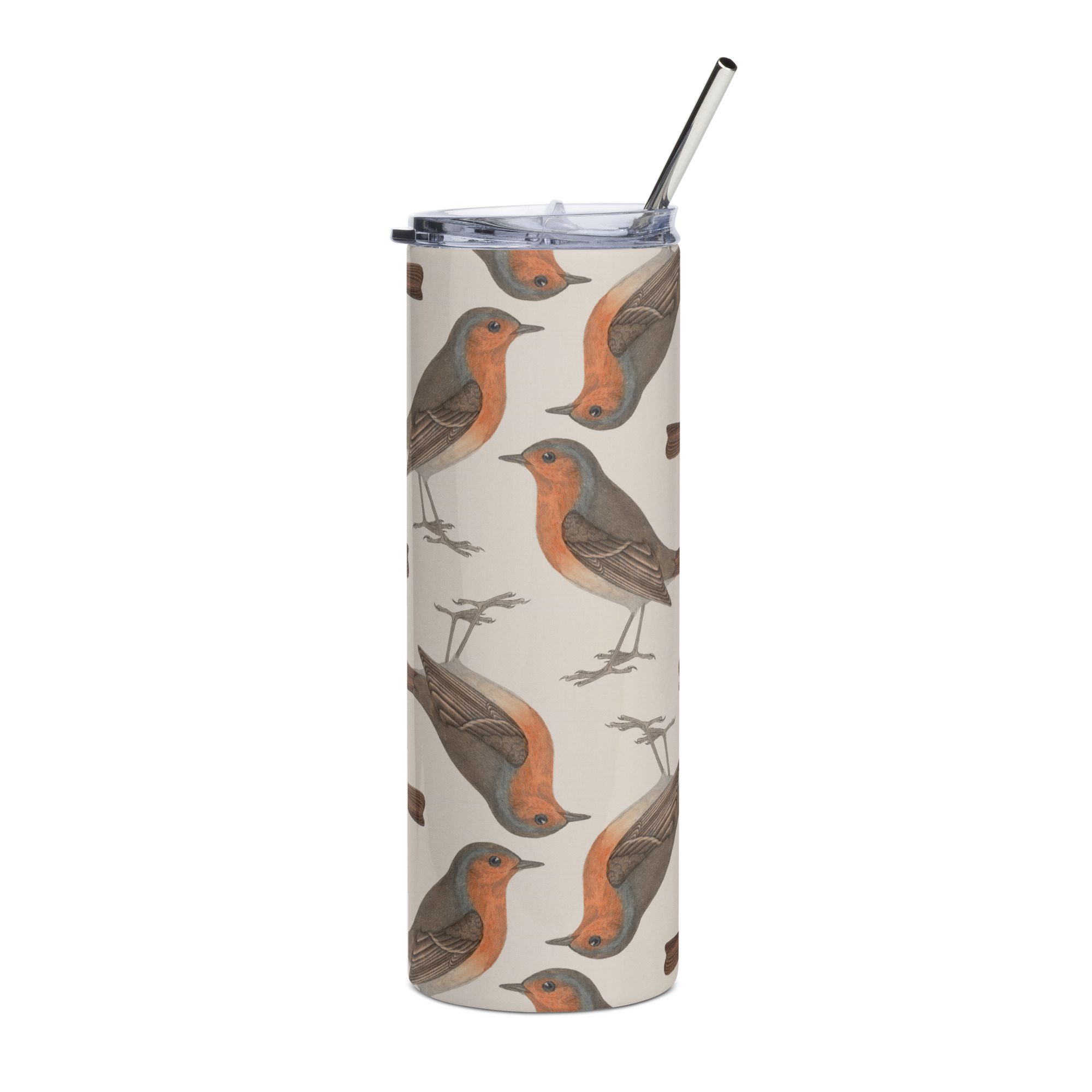 Stainless Steel Tumbler - Robin Birdwatching Collection