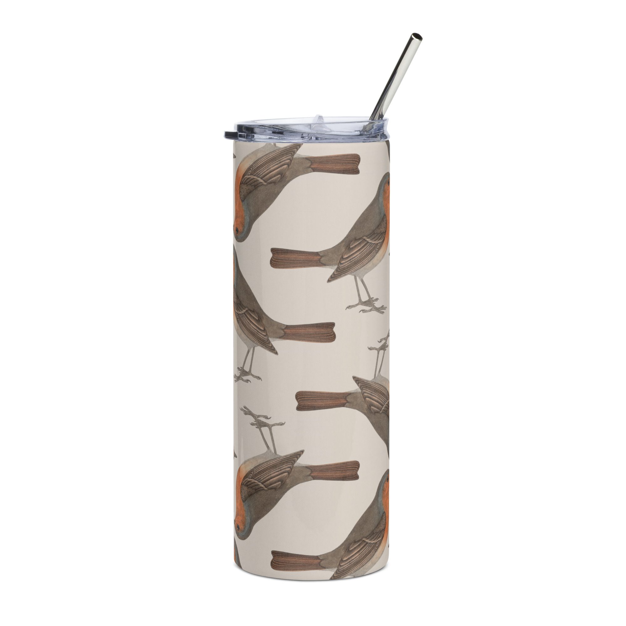 Stainless Steel Tumbler - Robin Birdwatching Collection