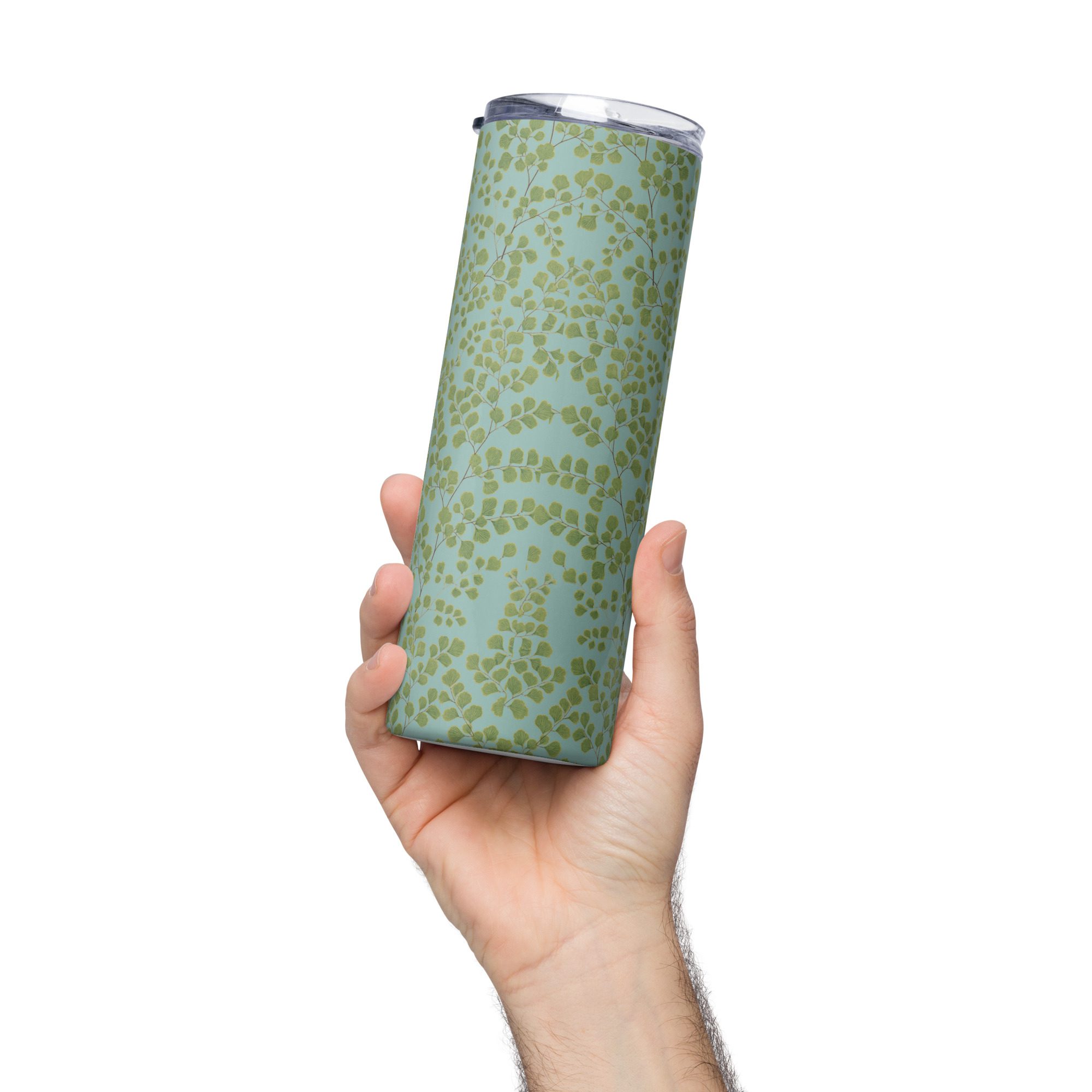 Stainless Steel Tumbler - Maidenhair Fern Hiking Collection - Light Blue