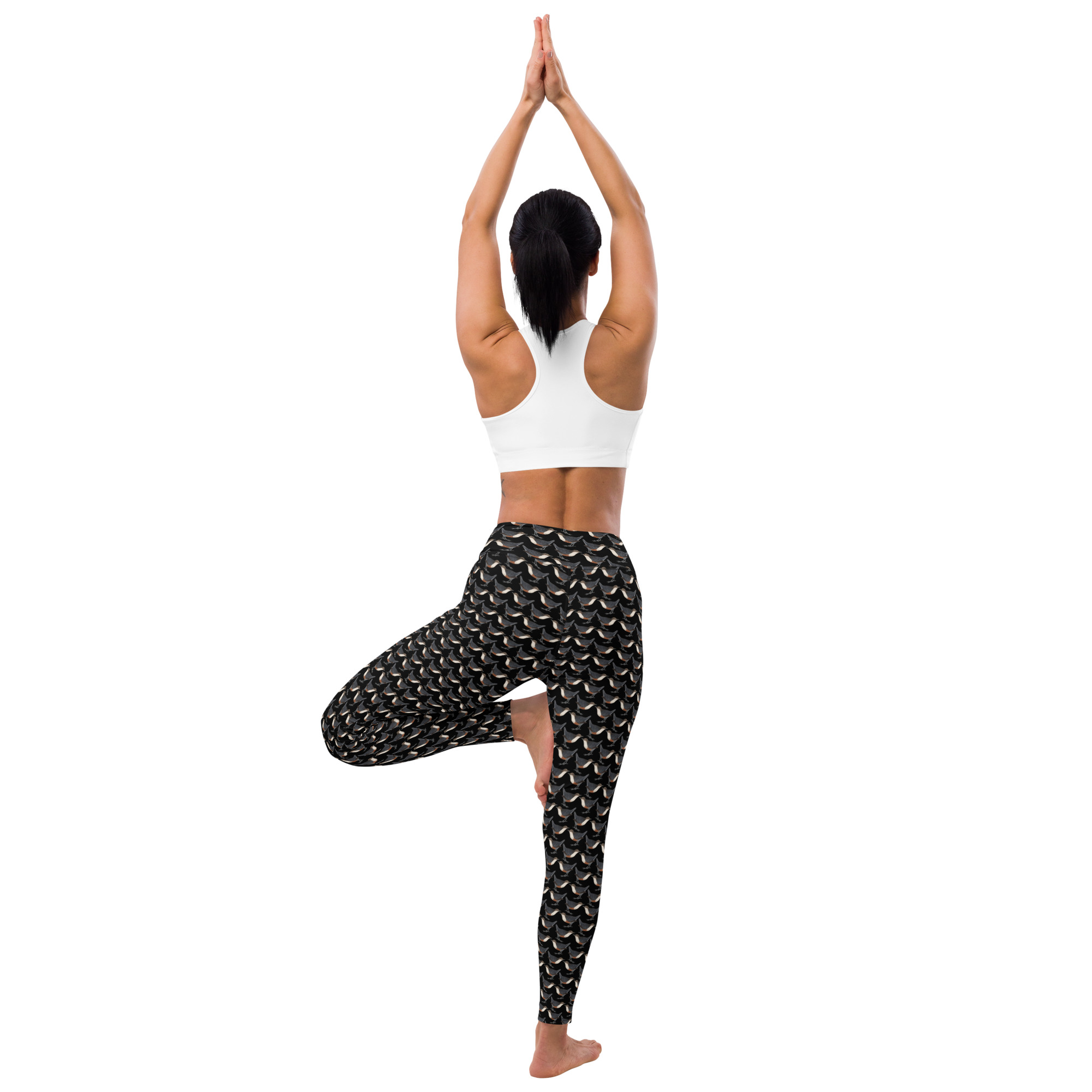 Yoga Leggings - Dipper Birdwatching Collection - Black