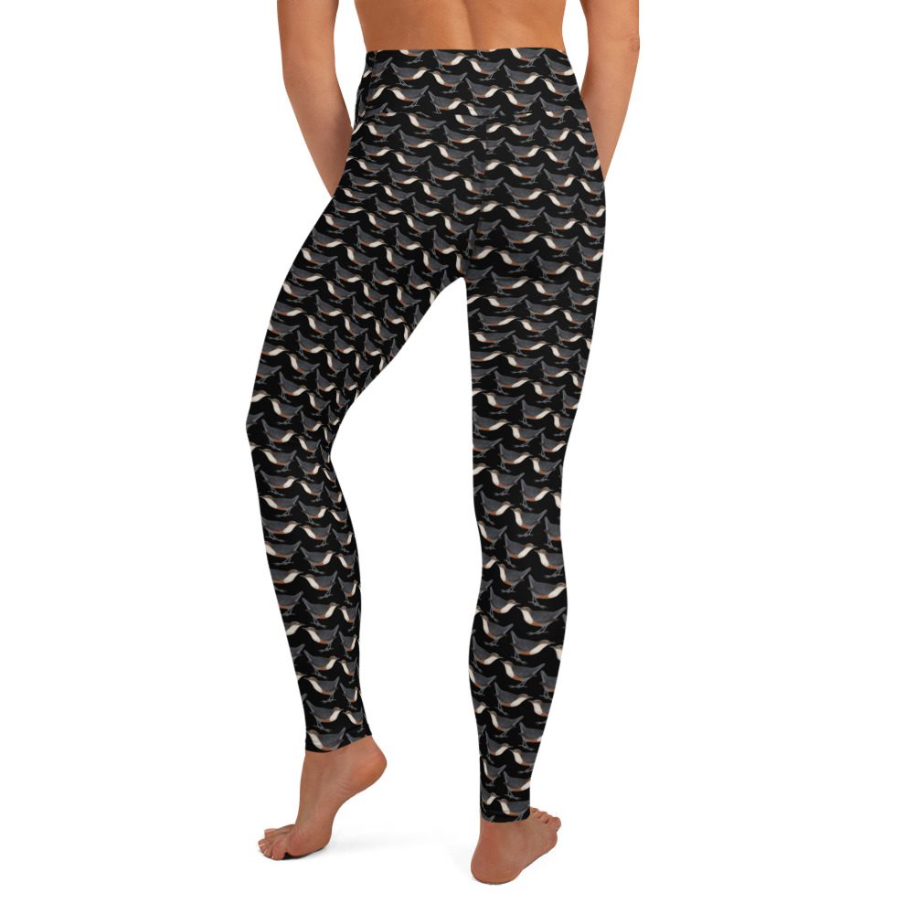 Yoga Leggings - Dipper Birdwatching Collection - Black