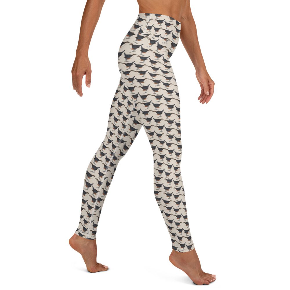 Yoga Leggings - Dipper Birdwatching Collection - Cream