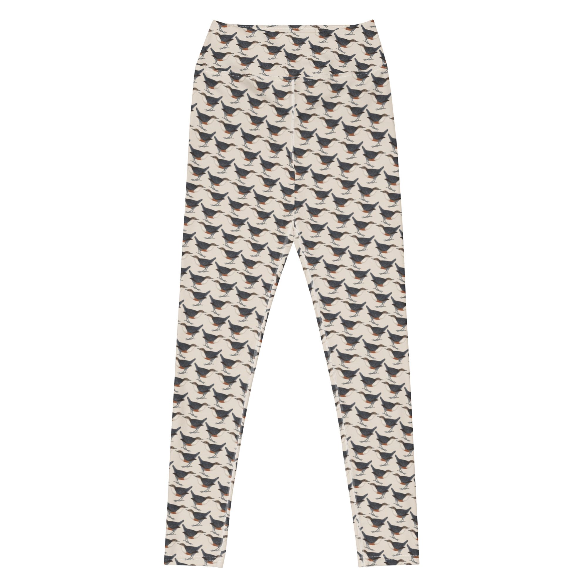 Yoga Leggings - Dipper Birdwatching Collection - Cream