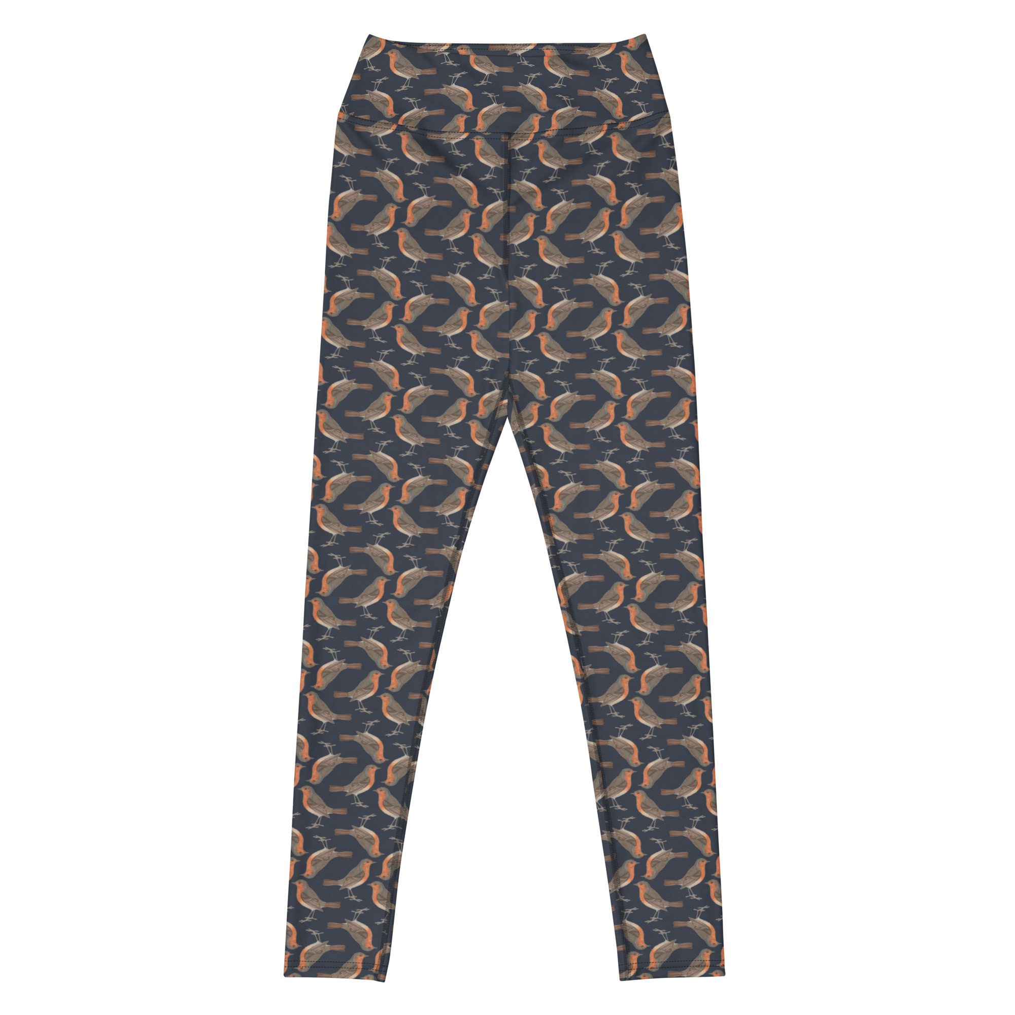 Yoga Leggings - Robin Birdwatching Collection - Navy